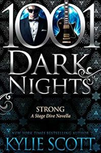 1001 Dark Nights standard cover - the pictures are in the 00 from 1001 - on the left is a stern bodyguard type and on the right is a guitar