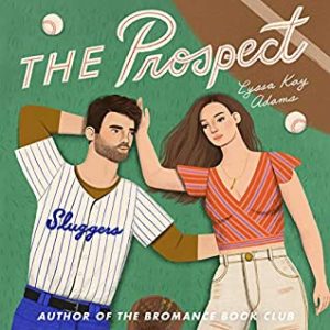 Illustrated cover, picture of a dark-haired, lightly bearded baseball player and a brunette woman laying back on a baseball diamond