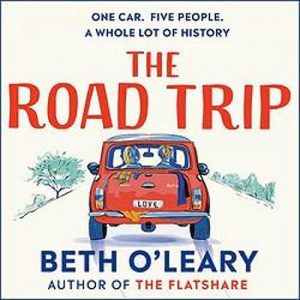 illustrated cover of a red mini driving along a roadway