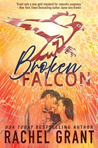 stylised falcon in the air above what appears to be ashowerof sparks or fireworks. underneath a dark-haired white couple are about to kiss